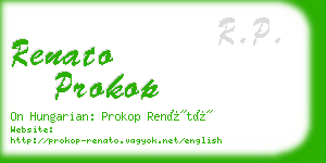 renato prokop business card